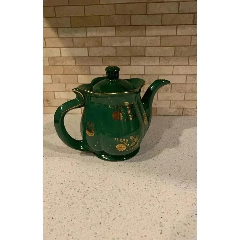 Pearl‎ Green Teapot with 22K Gold Trim
